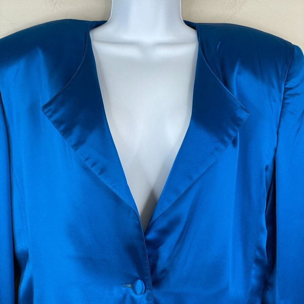 Vintage Baldanza Luxury SILK Blazer NWT Womens 10 Glam Formal Party Statement - Picture 2 of 13